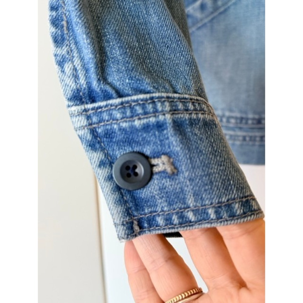 Madewell Chore Coat Women's XS Denim Workwear Jacket Blue Cotton Utility - Picture 7 of 9